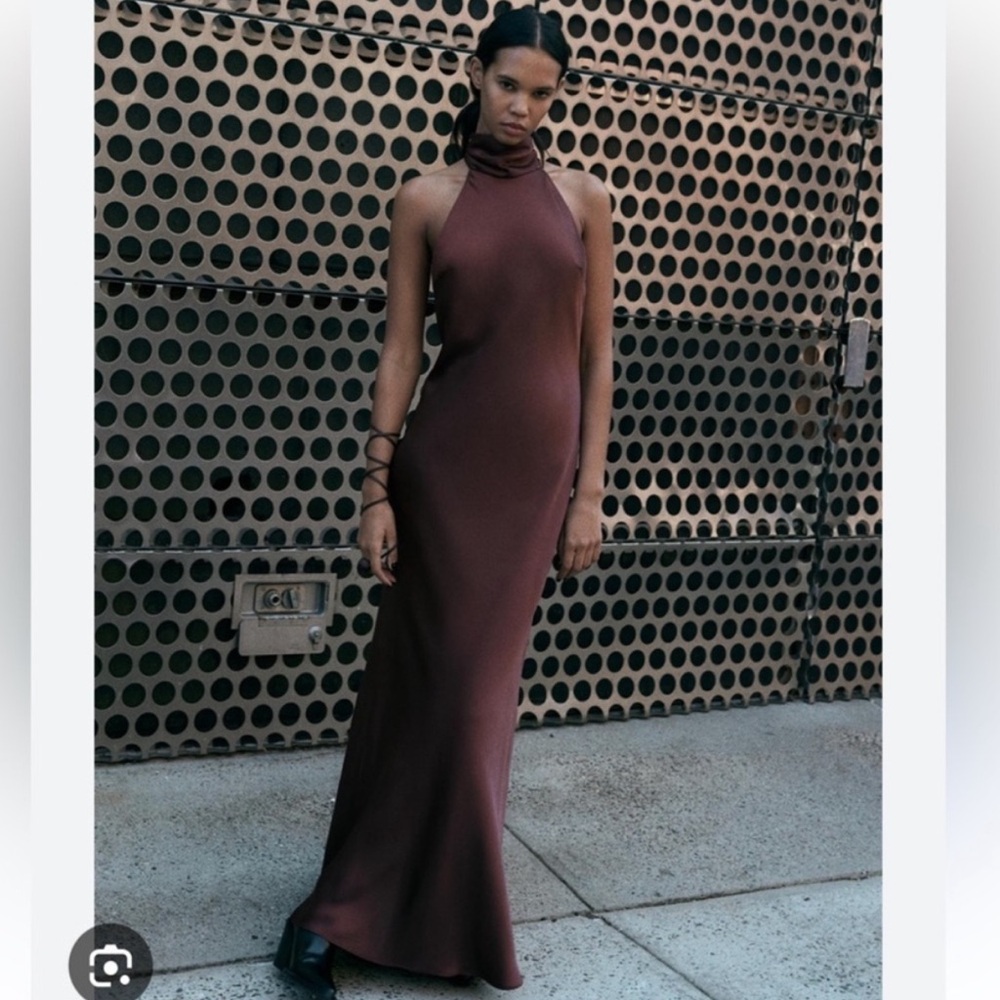 Satin low back gown